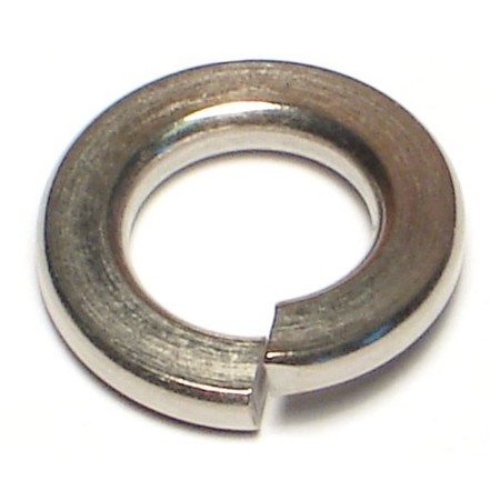MIDWEST FASTENER Split Lock Washer, For Screw Size 3/8 in 18-8 Stainless Steel, Plain Finish, 100 PK 05340